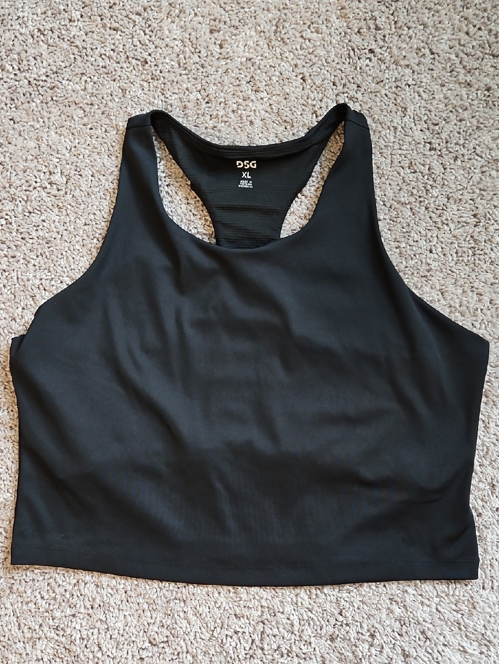 DSG Black Racerback Crop Top